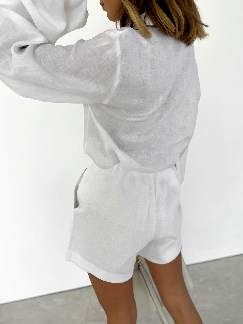 Two Piece Set Women Outfit 202 - Mens Linen Shirt Long Sleeve review and price