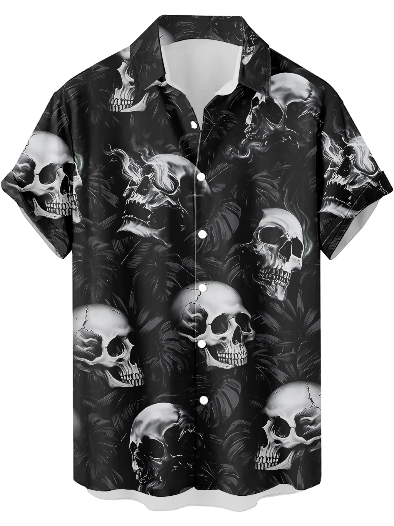Vintage Horror Skull Crossbone - Vintage Hawaiian Floral Shirt review and price