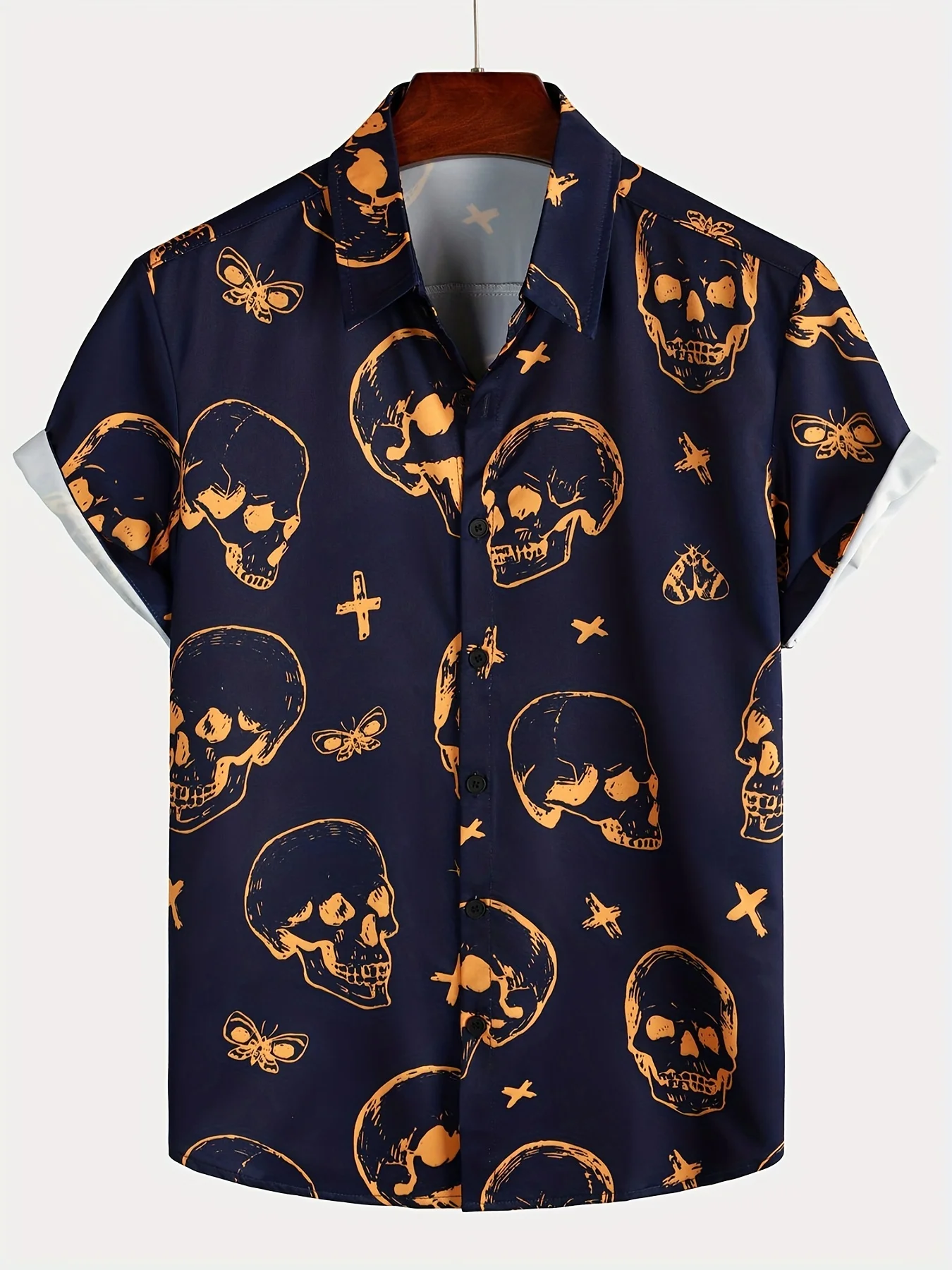Vintage Horror Skull Crossbone - Vintage Hawaiian Floral Shirt review and price