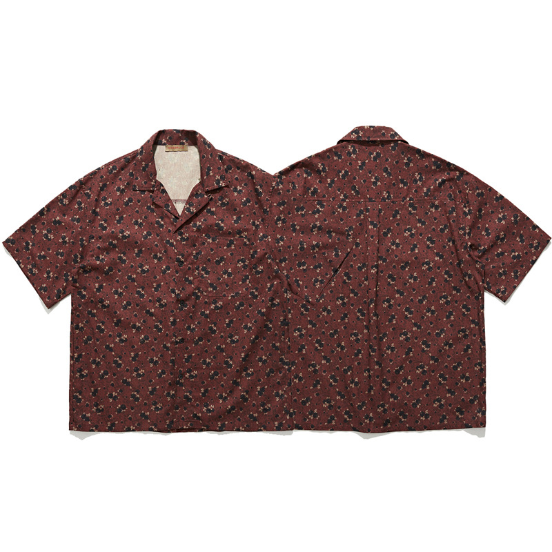 Japanese retro ethnic style Cu - Vintage Hawaiian Floral Shirt review and price