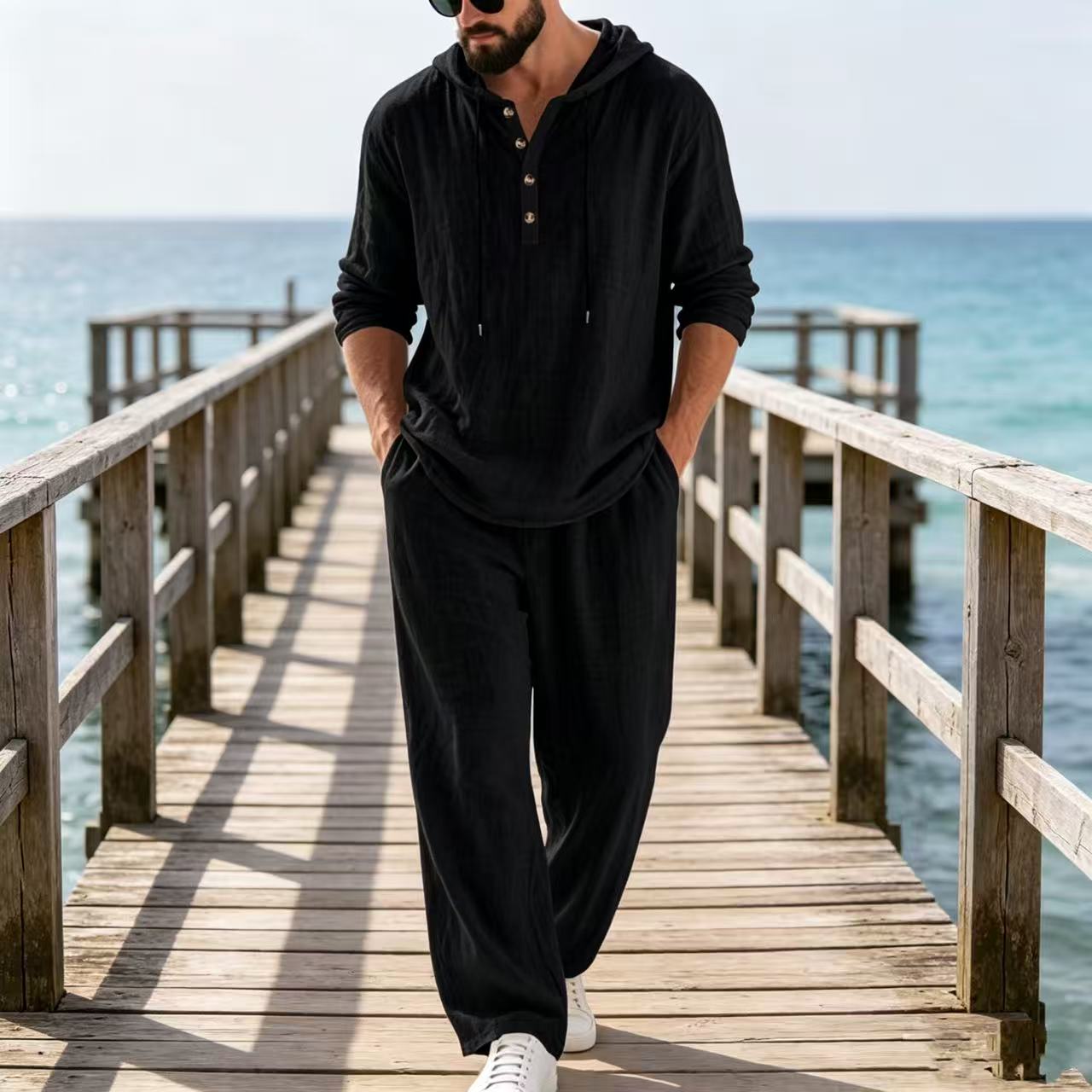 2026 Cross-border Spring and A - Mens Linen Shirt Long Sleeve review and price