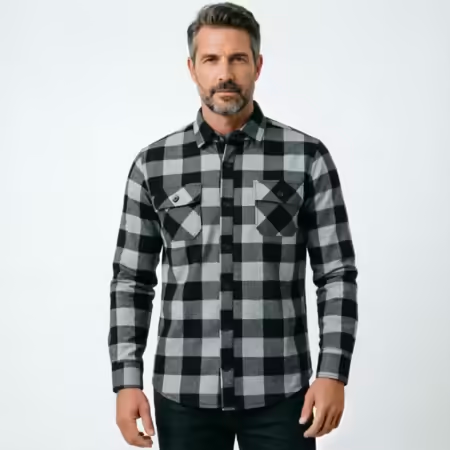 2026 Autumn and Winter Long Sl - Flannel Plaid Shirt Heavy Weight review and price